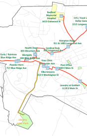 An image of the Otter Bus route map.