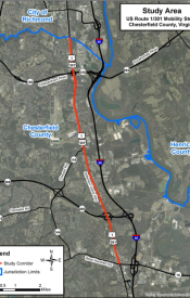 A computer generated image of the route 111 Demonstration Study